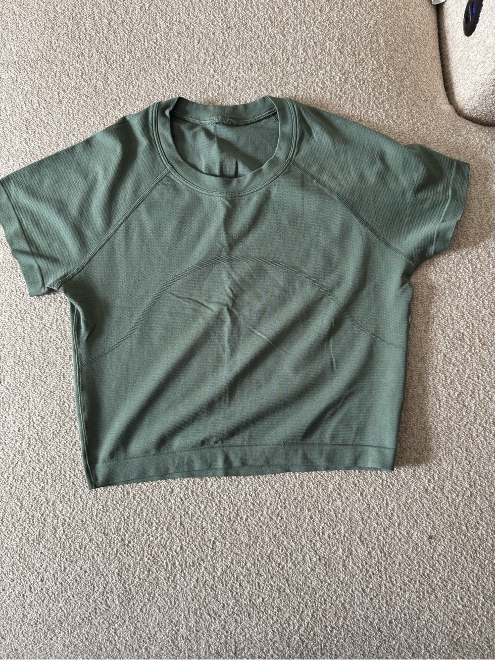 lululemon athletica Green Short Sleeve Ribbed Crew Tee
